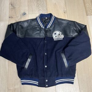 Vintage Dallas Cowboys NFL  Zip Up Youth Size XL Jacket Embroidered Helmet logo